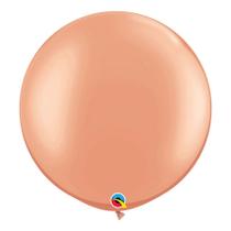 Balão Gigante de Festa em Látex 3ft (90 cm) - Rose Gold (Ouro Rosé) - 2 Unidades - Qualatex - Rizzo Balão Gigante de Festa em Látex 3ft (90 cm) - Rose Gold (Ouro Rosé) - 2 Unidades - Qualatex - Rizzo