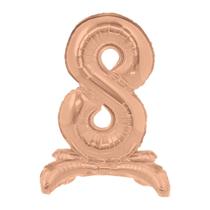 Balão Gigante Rose Gold Metalizado Com Base Para Chão 75 Balão Gigante Rose Gold Metalizado Com Base Para Chão 75