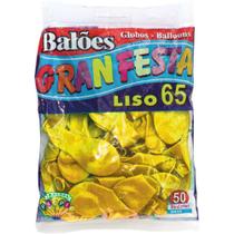 Balao GRAN Festa N.065 Amarelo PCT com 50 - GNA Balao GRAN Festa N.065 Amarelo PCT com 50 - GNA