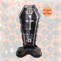 Balão Halloween - Caixão Preto - 147 cm - Animare - Valor Unitário