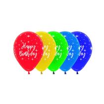 Balão Happy Birthday Impressão 360º R12 12unid Balloons
