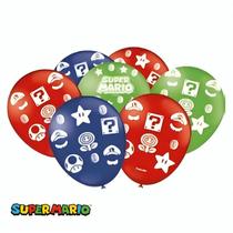 Balão Impressão Especial Super Mario 9” - 25 unid. Balão Impressão Especial Super Mario 9” - 25 unid.