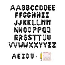 Balão Jolixiraz, 58 peças, alfabeto, conjunto de letras de alumínio de 16 polegadas