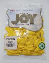 Balão Joy N8 amarelo com 50 unidades