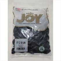 Balão Joy N8 preto 50 unidades