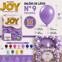 Balão Joy Nº 9 Bexiga de Látex 50 Unidades Alta Qualidade Profissional - Escolha a Cor Balão Joy Nº 9 Bexiga de Látex 50 Unidades Alta Qualidade Profissional - Escolha a Cor
