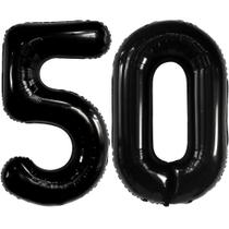 Balão KatChon Black Number 50 de 40 polegadas para 50º aniversário