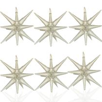 Balão LAIAMER Star Foil 4D Starburst Cone Cream Color x6