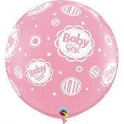 Balao latex 3 pés rosa baby girl 18510