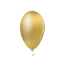 Balão Látex 7 Pera Metal Ouro 50 Un - Pic Pic