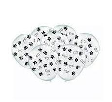 Balão latex 9" estampado patinhas e ossinhos - 25 unidades Balão latex 9" estampado patinhas e ossinhos - 25 unidades