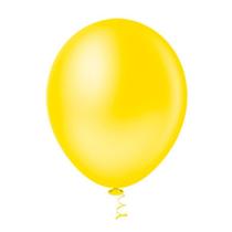 Balão Látex Amarelo 10 Polegadas - 50 Unidades - Aluá Festas