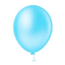 Balão Látex Azul Claro 10 Polegadas - 50 Unidades - Aluá festas