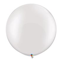 Balão Látex Branco Perolado 30 Pol Unitário Qualatex 39946u