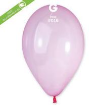 Balão Látex Cristal Pink 13 Pol Pc 50un Gemar 121605