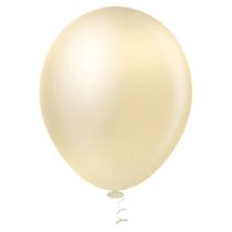 Balão Látex Pérola 9 Amarelo Candy 25 Un - Pic Pic
