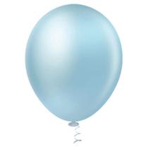 Balão Látex Pérola 9 Azul Candy 25 Un - Pic Pic