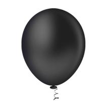 Balão Látex Preto 10 Polegadas - 50 Unidades - Aluá Festas