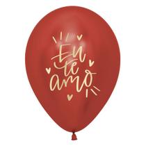 Balão Látex R12 Romântico Eu Te Amo 50 Unid Balloons