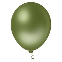 Balão Látex Redondo 9 Verde Mlitar 50 Un - Pic Pic Balão Látex Redondo 9 Verde Mlitar 50 Un - Pic Pic