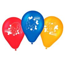 Balão Látex Sonic Festa Infantil 9 Polegadas 25 Unid
