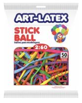 Balão Látex Stick Ball Canudo 260 Sortido 50 Unid Art Latex - Inspire sua Festa Loja