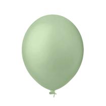 Balão Látex Verde Eucalipto - 5 Polegadas - 50 Unidades