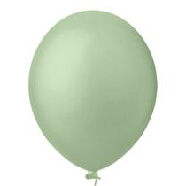 Balão Látex Verde Eucalipto - 9 Polegadas - 50 Unidades