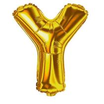 Balão Letra Gigante Metalizada Dourada - 75cm - PartiuFesta