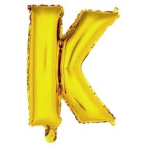 Balão letra K dourada 1 metro
