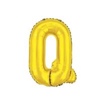Balão Letra Metalizada Dourada Grande - 40 Cm - PartiuFesta