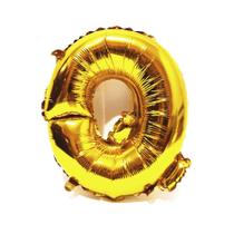 Balão Letra Q Dourado Metalizado 40 Cm
