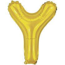 Balão letra Y dourada 1 metro