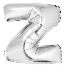 Balão letra Z prateada 1 metro
