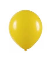 Balão Liso Amarelo 12" - Pacote com 12 Unidades