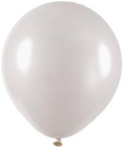 BALÃO LISO - ART-LATEX Nº 09 - METAL (EFEITO PEROLADO) - BRANCO - Pacote com 50 unidades