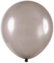 BALÃO LISO - ART-LATEX Nº 09 - METAL (EFEITO PEROLADO) - PRATA/CINZA - Pacote com 50 unidades