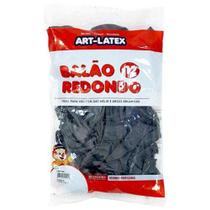 Balao liso n.12 redondo linha profissional preto com 50 unidades - art-latex