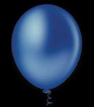 Balão Liso Redondo 09 50und Azul Safira - Picpic