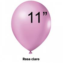 BALÃO LISO REDONDO - JOY Nº 11 - ROSA CLARO - Pacote com 50 unidades - Balões Joy