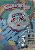 BALÃO LISO REDONDO - PIC PIC Nº 05 - AZUL CANDY - Pacote com 50 unidades BALÃO LISO REDONDO - PIC PIC Nº 05 - AZUL CANDY - Pacote com 50 unidades