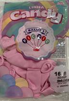 BALÃO LISO REDONDO - PIC PIC Nº 16 - ROSA CANDY - Pacote com 12 unidades BALÃO LISO REDONDO - PIC PIC Nº 16 - ROSA CANDY - Pacote com 12 unidades