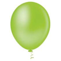 BALÃO LISO REDONDO - PIC PIC Nº 16 - VERDE LIMÃO - Pacote com 12 unidades