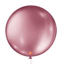 BALÃO LISO REDONDO - SÃO ROQUE Nº 05 - METÁLICO ROSA - Pacote com 25 unidades BALÃO LISO REDONDO - SÃO ROQUE Nº 05 - METÁLICO ROSA - Pacote com 25 unidades