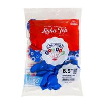 Balao Liso Top N6,5 Pic Pic 50un Azul Balao Liso Top N6,5 Pic Pic 50un Azul