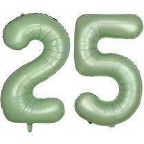 Balão LVMOQIQIU Número 25 Verde Oliva 40" de Alumínio