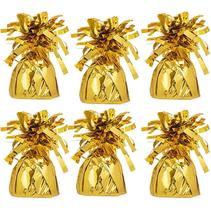 Balão metálico com pesos Chochkees, 5,5 cm, pacote com 6 (dourado) Balão metálico com pesos Chochkees, 5,5 cm, pacote com 6 (dourado)
