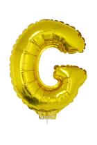 Balão Metalizado 16" Funny Letra G Dourado com Suporte