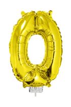 Balão Metalizado 16" Funny Letra O Dourado com Suporte