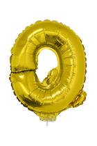Balão Metalizado 16" Funny Letra Q Dourado com Suporte Balão Metalizado 16" Funny Letra Q Dourado com Suporte